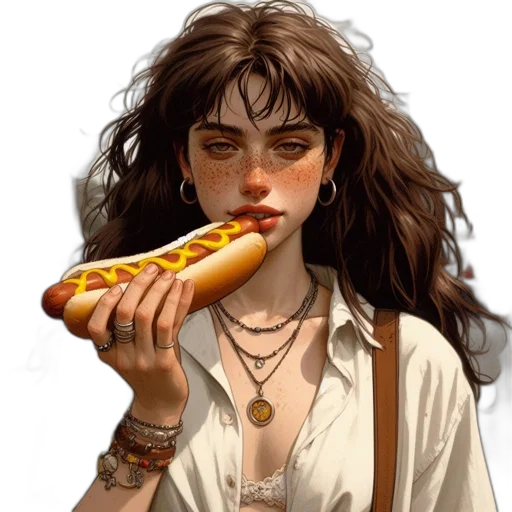 food, face, weapon, photorealistic, concept art, fantasy art, comic book art, neon lights transparent PNG cut-out