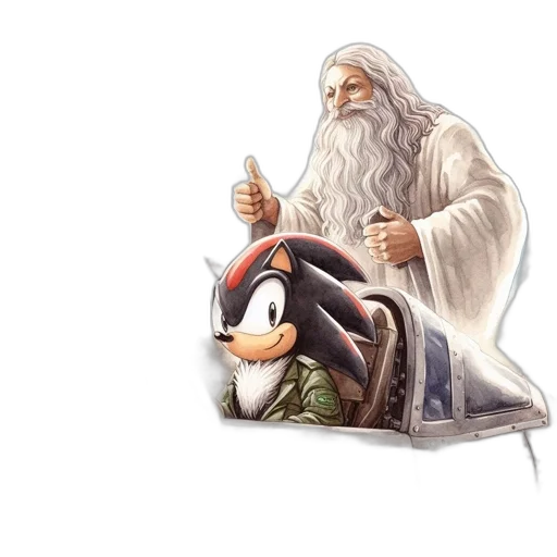 concept art, 3d render, fantasy art, pixel art, sonic, hedgehog, sits, inside transparent PNG cut-out