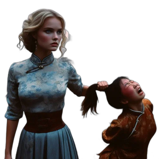 dress, hair, jacket, concept art, photorealistic, oil painting, fantasy art, underwater transparent PNG cut-out