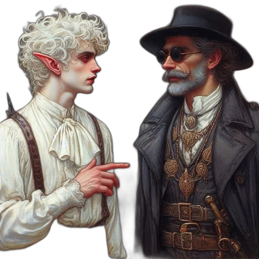 hat, face, jacket, concept art, fantasy art, photorealistic, oil painting, fire transparent PNG cut-out