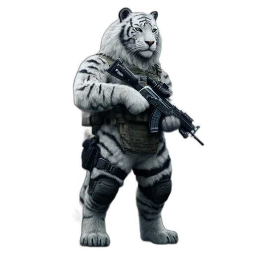 animal, creature, concept art, 3d render, fantasy art, comic book art, monochrome, white transparent PNG cut-out