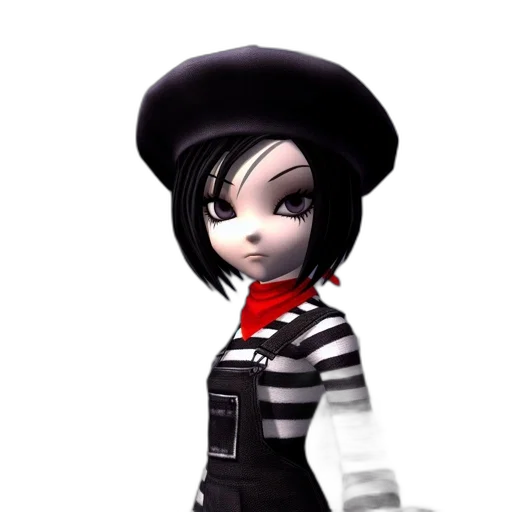 hat, staff, jacket, cartoon, concept art, 3d render, fantasy art, monochrome transparent PNG cut-out