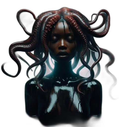 hair, creature, crown, mask, concept art, fantasy art, comic book art, photorealistic transparent PNG cut-out