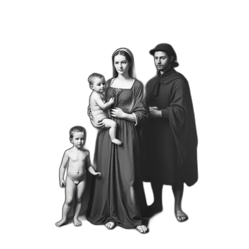 concept art, photorealistic, pixel art, night, grayscale, image, renaissance, painting transparent PNG cut-out