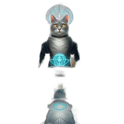 robot, staff, mask, creature, concept art, 3d render, fantasy art, pixel art transparent PNG cut-out