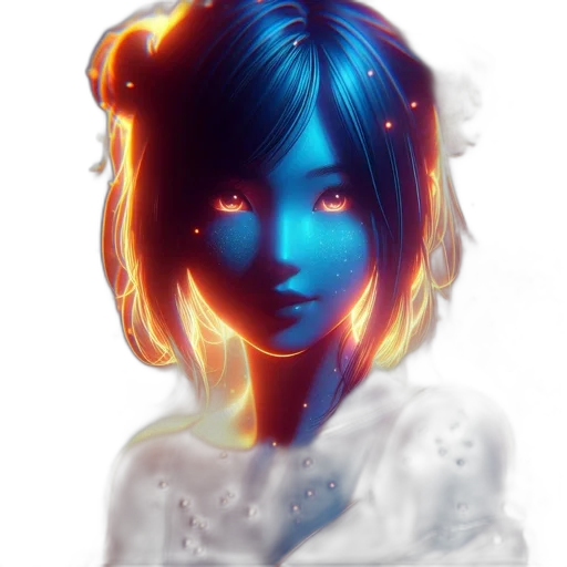 face, robot, mask, creature, concept art, fantasy art, 3d render, anime transparent PNG cut-out