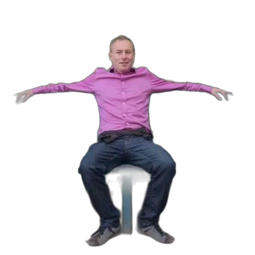 furniture, staff, jacket, creature, 3d render, man, pink, shirt transparent PNG cut-out