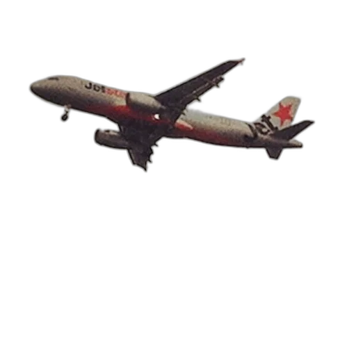 staff, 3d render, photorealistic, jetblue, airplane, flying, through, sky transparent PNG cut-out