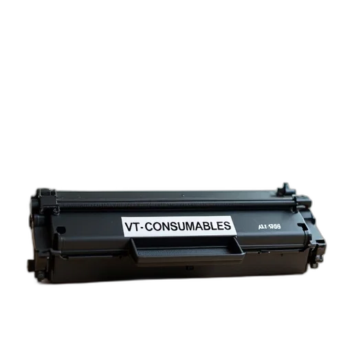 black, toner, cartridge, white, label, reading, vt-consumables, al-1058 transparent PNG cut-out