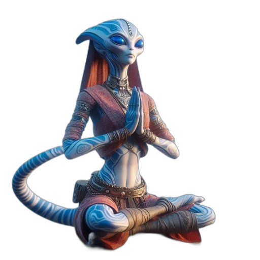 staff, creature, mask, robot, concept art, fantasy art, 3d render, pixel art transparent PNG cut-out