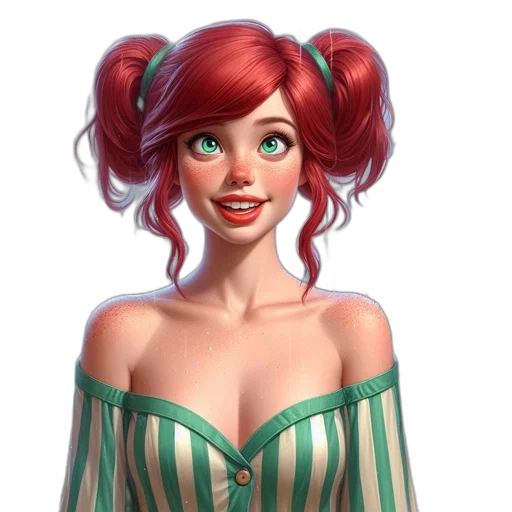 dress, face, jewelry, fantasy art, concept art, cartoon, photorealistic, red transparent PNG cut-out