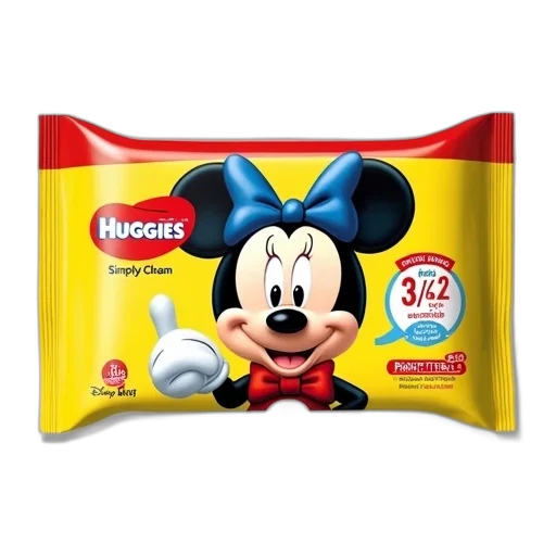 food, 3d render, photorealistic, package, huggies, simply, clean, wipes transparent PNG cut-out