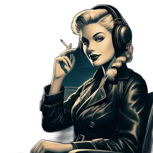jacket, staff, comic book art, cartoon, concept art, fantasy art, elegant, woman transparent PNG cut-out