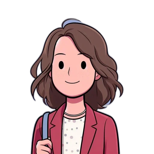 staff, jacket, face, hair, cartoon, anime, pixel art, concept art transparent PNG cut-out
