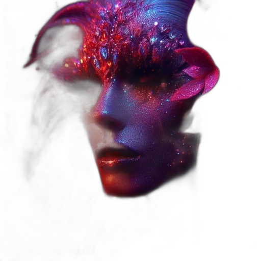 mask, face, crown, creature, photorealistic, cyberpunk, concept art, fantasy art transparent PNG cut-out
