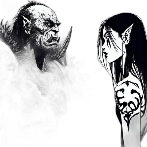mask, creature, concept art, fantasy art, comic book art, photorealistic, monochrome, dark transparent PNG cut-out