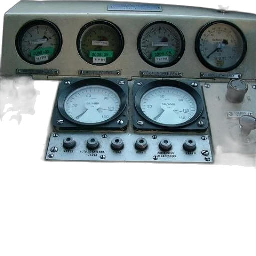 mask, robot, 3d render, control, panel, various, dials, switches transparent PNG cut-out