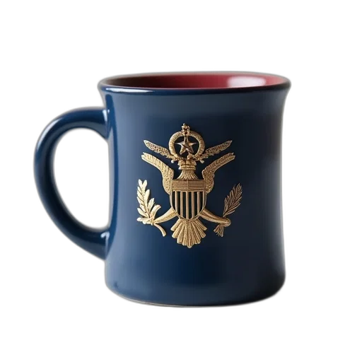 two, tone, mug, navy transparent PNG cut-out