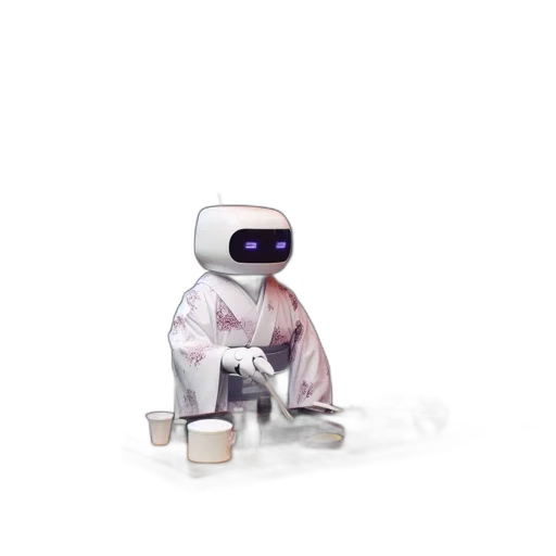 robot, creature, staff, animal, vaporwave, 3d render, pixel art, concept art transparent PNG cut-out