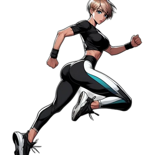 concept art, cartoon, comic book art, anime, monochrome, animated, character, likely transparent PNG cut-out