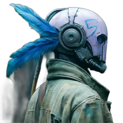 mask, robot, face, creature, concept art, cyberpunk, fantasy art, watercolor transparent PNG cut-out