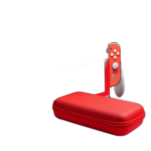 weapon, furniture, 3d render, concept art, red, nintendo, switch, console transparent PNG cut-out