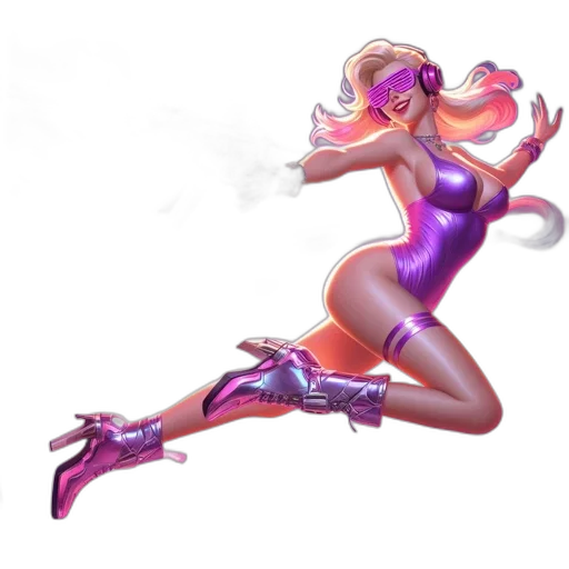staff, concept art, fantasy art, 3d render, comic book art, neon lights, neon, colorful transparent PNG cut-out