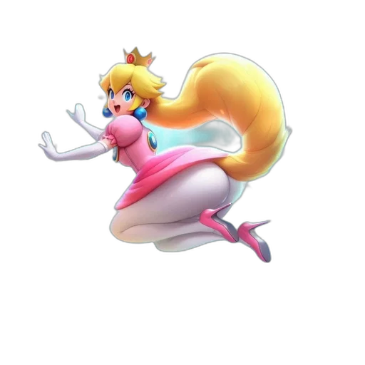 dress, staff, crown, hair, concept art, 3d render, pixel art, fantasy art transparent PNG cut-out