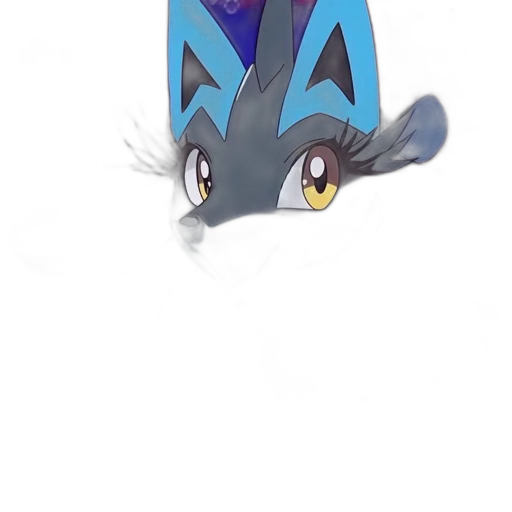creature, hat, mask, animal, anime, concept art, pixel art, vaporwave transparent PNG cut-out