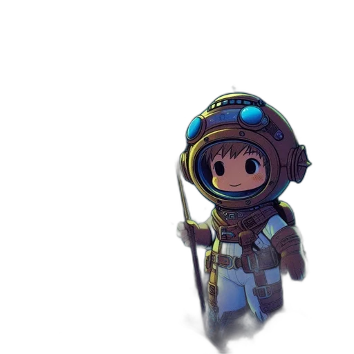 staff, robot, weapon, creature, concept art, pixel art, fantasy art, 3d render transparent PNG cut-out