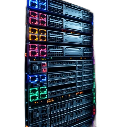 robot, building, 3d render, cyberpunk, vaporwave, colorful, neon, modern transparent PNG cut-out