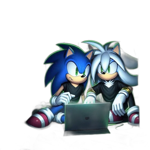 concept art, 3d render, pixel art, fantasy art, fire, blue, sonic, shadow transparent PNG cut-out