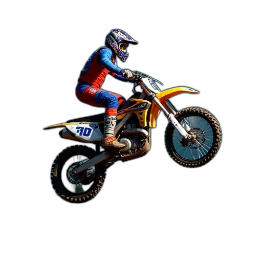 3d render, pixel art, photorealistic, concept art, professional, motocross, rider, performing transparent PNG cut-out