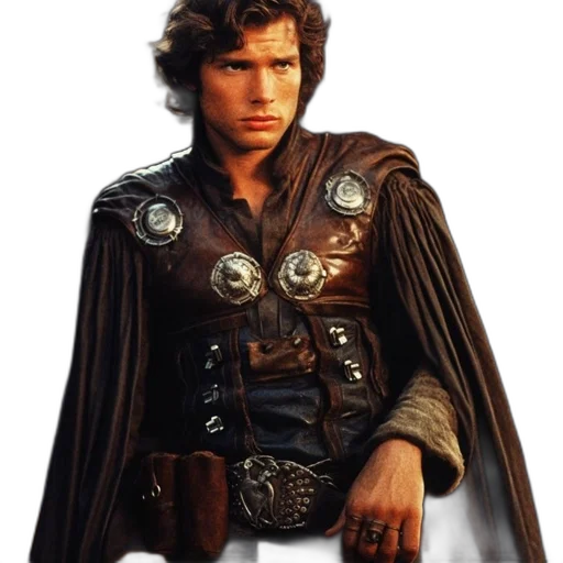 jacket, sword, staff, crown, fantasy art, photorealistic, comic book art, man transparent PNG cut-out