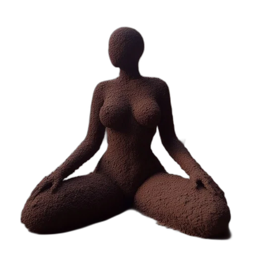 dress, 3d render, photorealistic, concept art, large, monolithic, figure, created transparent PNG cut-out