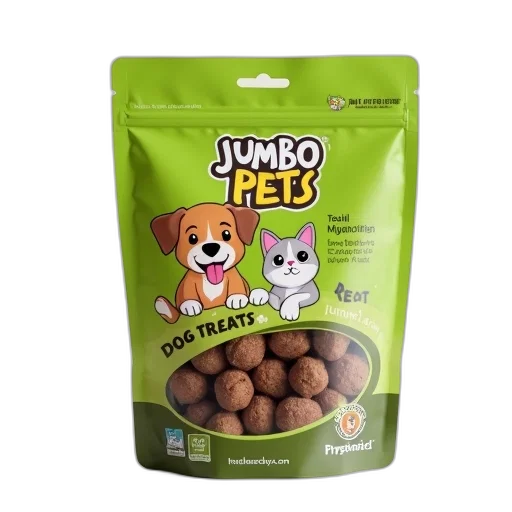 food, bag, dog, treats, label, reads, jumbo, pets transparent PNG cut-out