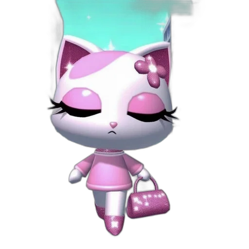 staff, creature, animal, 3d render, concept art, vaporwave, cartoon, pastel transparent PNG cut-out