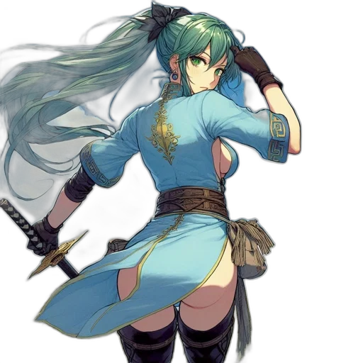 sword, weapon, staff, concept art, fantasy art, anime, pixel art, blue transparent PNG cut-out