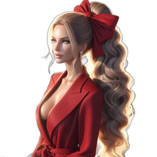 dress, hair, crown, staff, fantasy art, photorealistic, concept art, oil painting transparent PNG cut-out