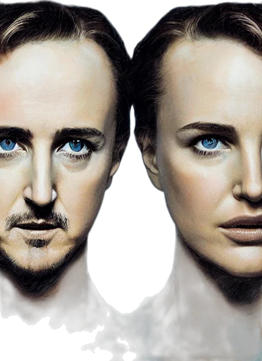 face, photorealistic, concept art, comic book art transparent PNG cut-out