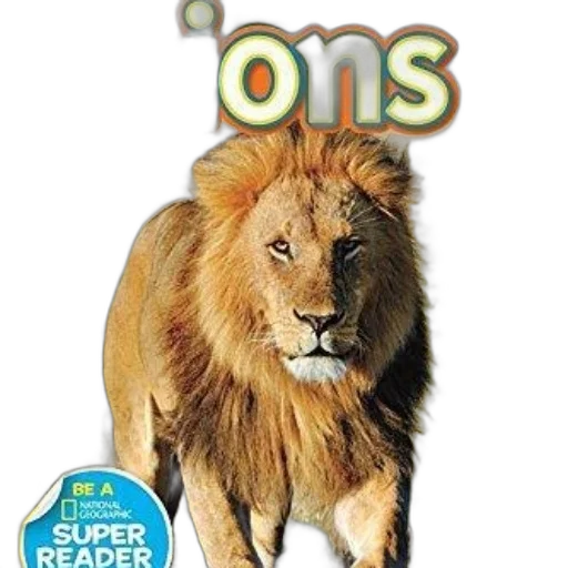 staff, animal, book, cover, featuring, lion, title, lions transparent PNG cut-out