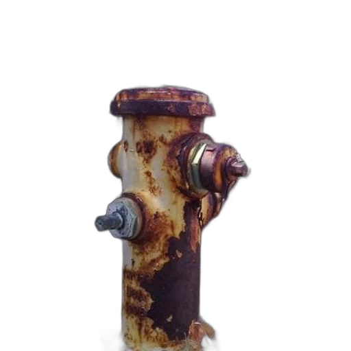 bottle, staff, weapon, robot, 3d render, rusted, fire, hydrant transparent PNG cut-out