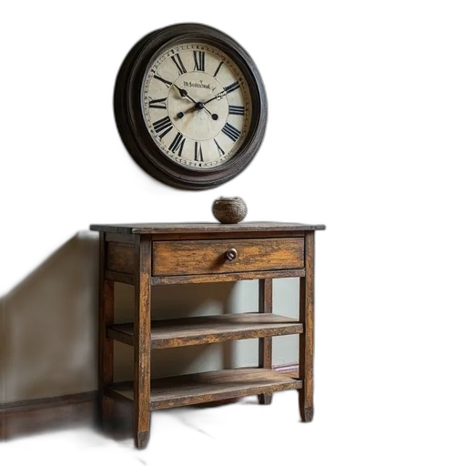 furniture, 3d render, photorealistic, earth tones, small, wooden, table, drawer transparent PNG cut-out