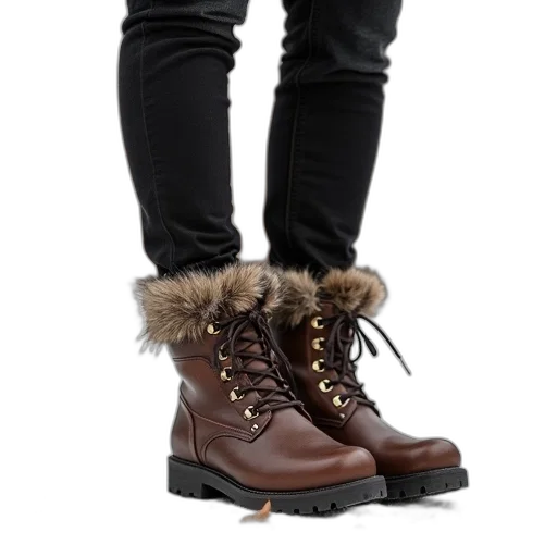 shoes, jacket, 3d render, earth tones transparent PNG cut-out