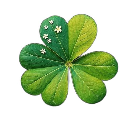 jewelry, flower, crown, umbrella, photorealistic, green, clover, american transparent PNG cut-out