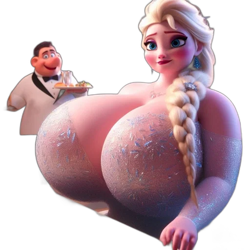 dress, food, creature, concept art, 3d render, cartoon, fantasy art, snow transparent PNG cut-out