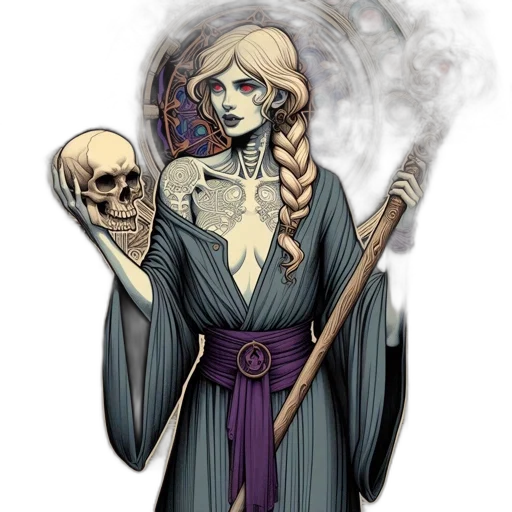 staff, fantasy art, concept art, comic book art, pixel art, dark, monochrome, blue transparent PNG cut-out