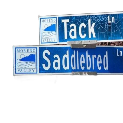 two, blue, street, signs, white, lettering, tack, lane transparent PNG cut-out