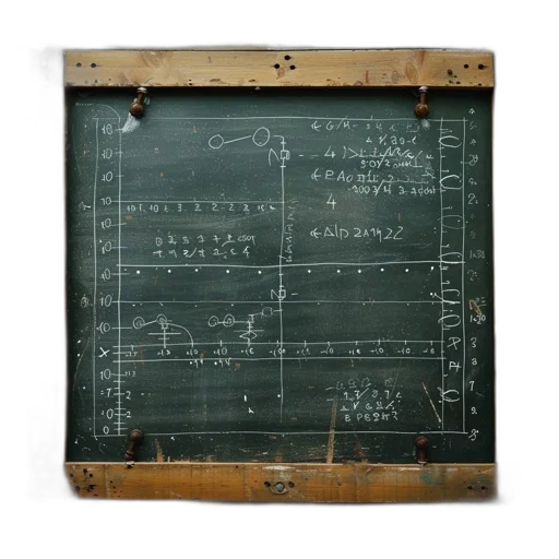 jacket, furniture, worn-out, chalkboard, mathematical, scientific, notations, including transparent PNG cut-out