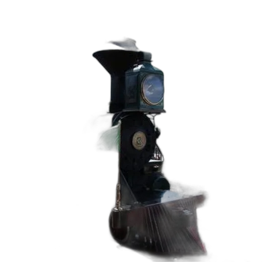 staff, robot, weapon, bottle, 3d render, photorealistic, vintage, green transparent PNG cut-out